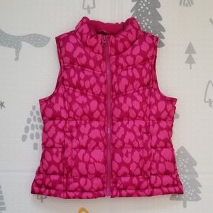 Old Navy Pink Patterned Kids puffer Vest